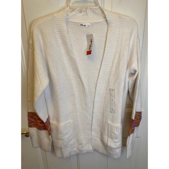 Epic Threads Big Girl Long Cardigan Size Large White Multicolor - Picture 7 of 7